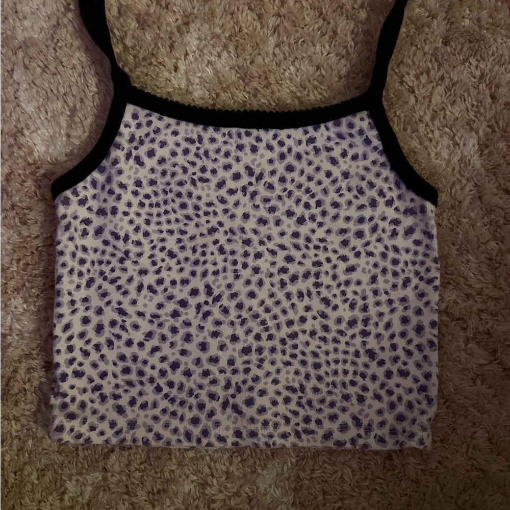 Brandy Melville Black and Gray Sleeveless Crop Camisole